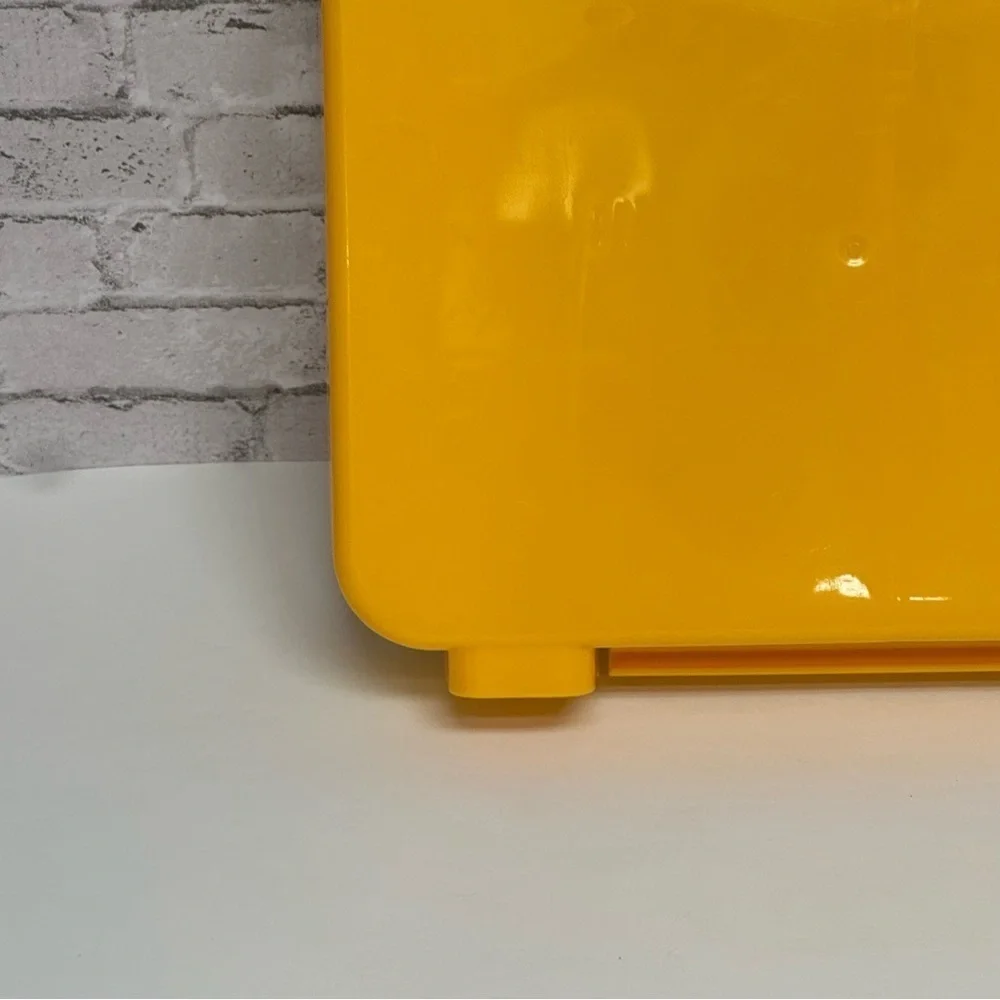 LEGO Storage Case Yellow Hard Plastic Latching Empty Storage Box Divider